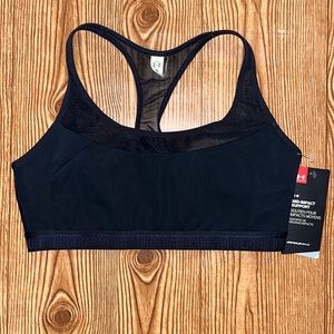 NWT Under Armour HeatGear Black Sports Bra size medium